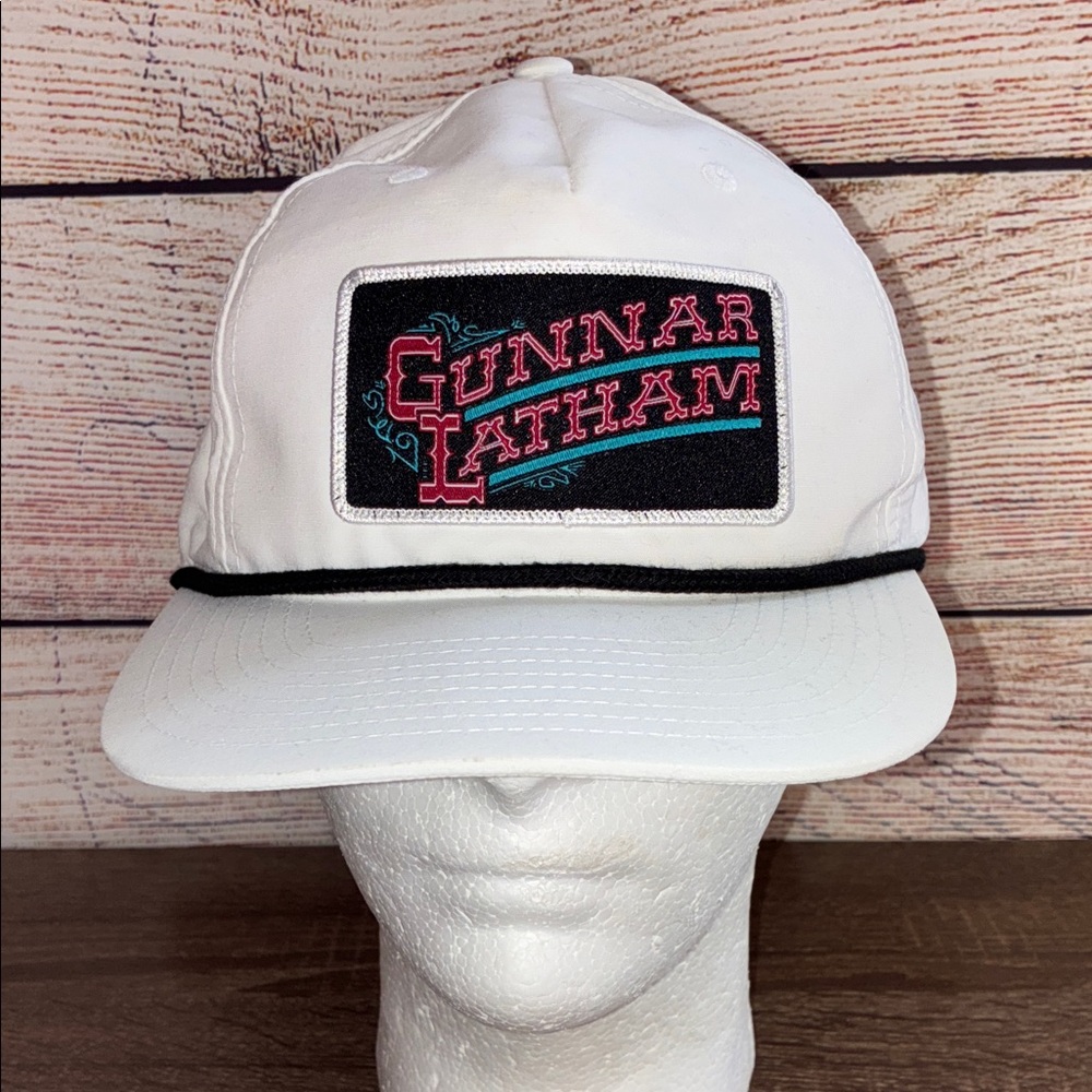 Pre Owned Gunnar Latham White Cap with Embroidered Patch Richardson Outdoor